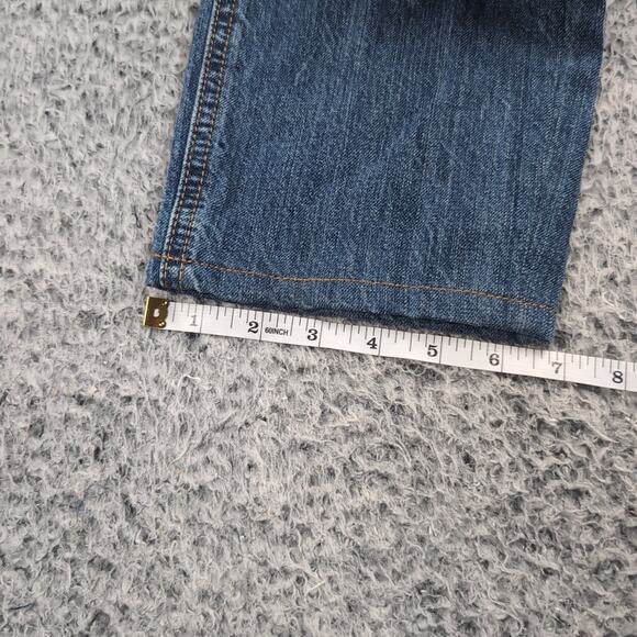 Levis 541 Jeans Mens 32X32 Blue Medium Wash Thrashed Casual Straight Stretch - Picture 9 of 10